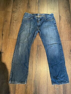 Signature by Levi Strauss Men's Straight Jeans in Dark Blue Wash